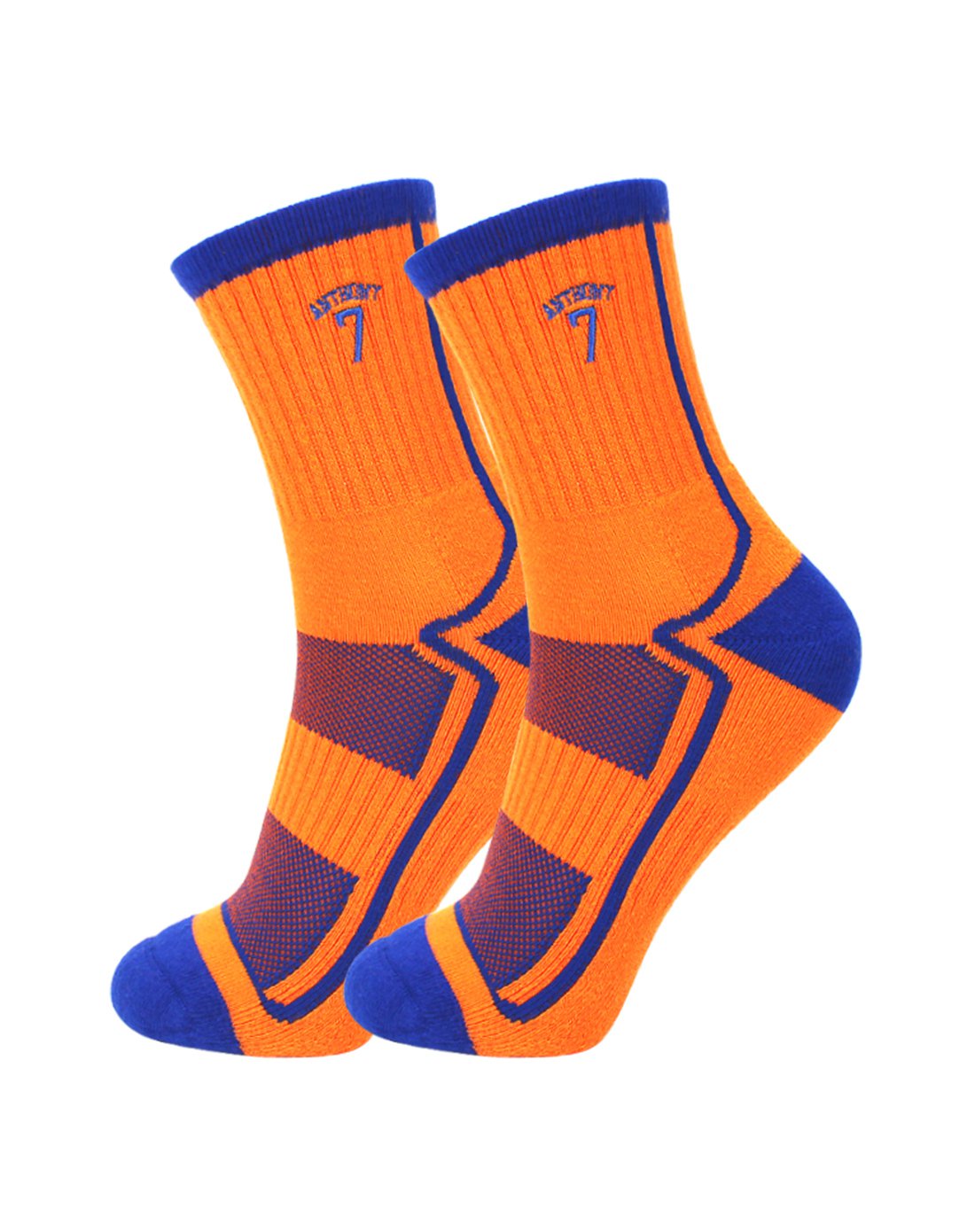 7号安东尼毛圈防震 潮男运动袜橘色