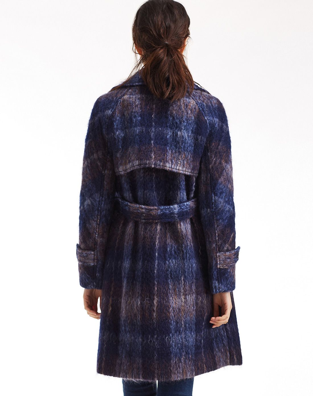 3:00pm espresso欧版翻领系带长款大衣ecwc522422_唯品会