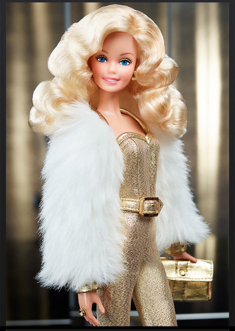barbie芭比珍藏版金色梦幻芭比娃娃