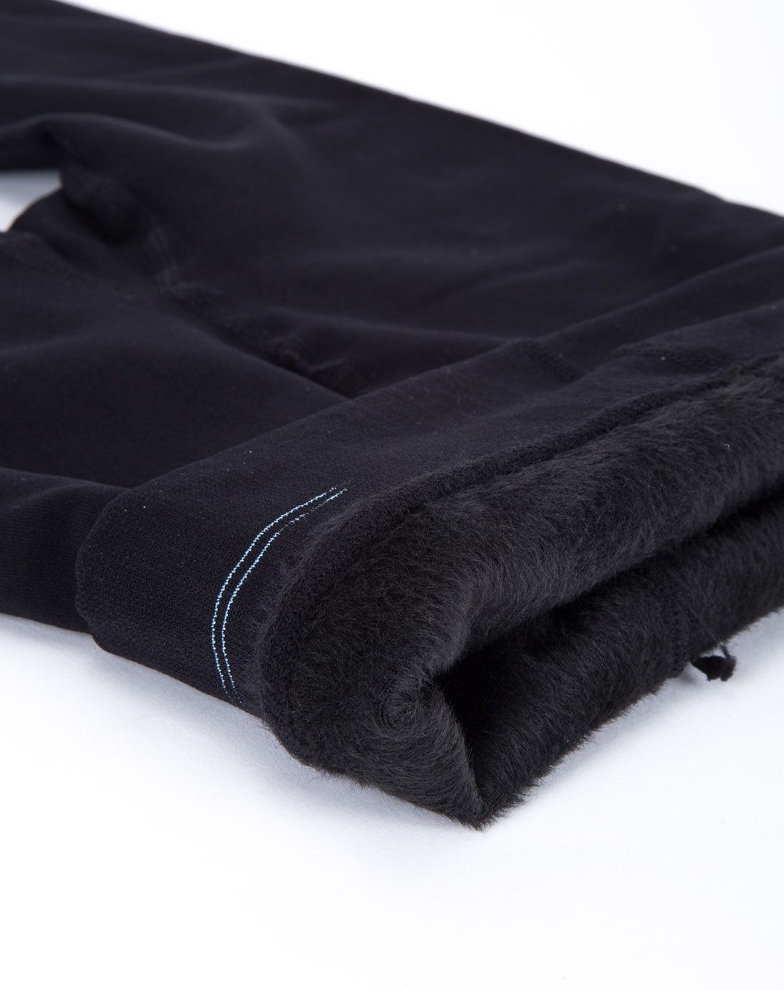 磁热绒超弹力软钢微压塑形连脚裤-黑色