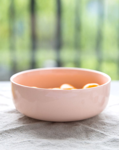 泥彩6寸法海钵 橘粉色 蓝色