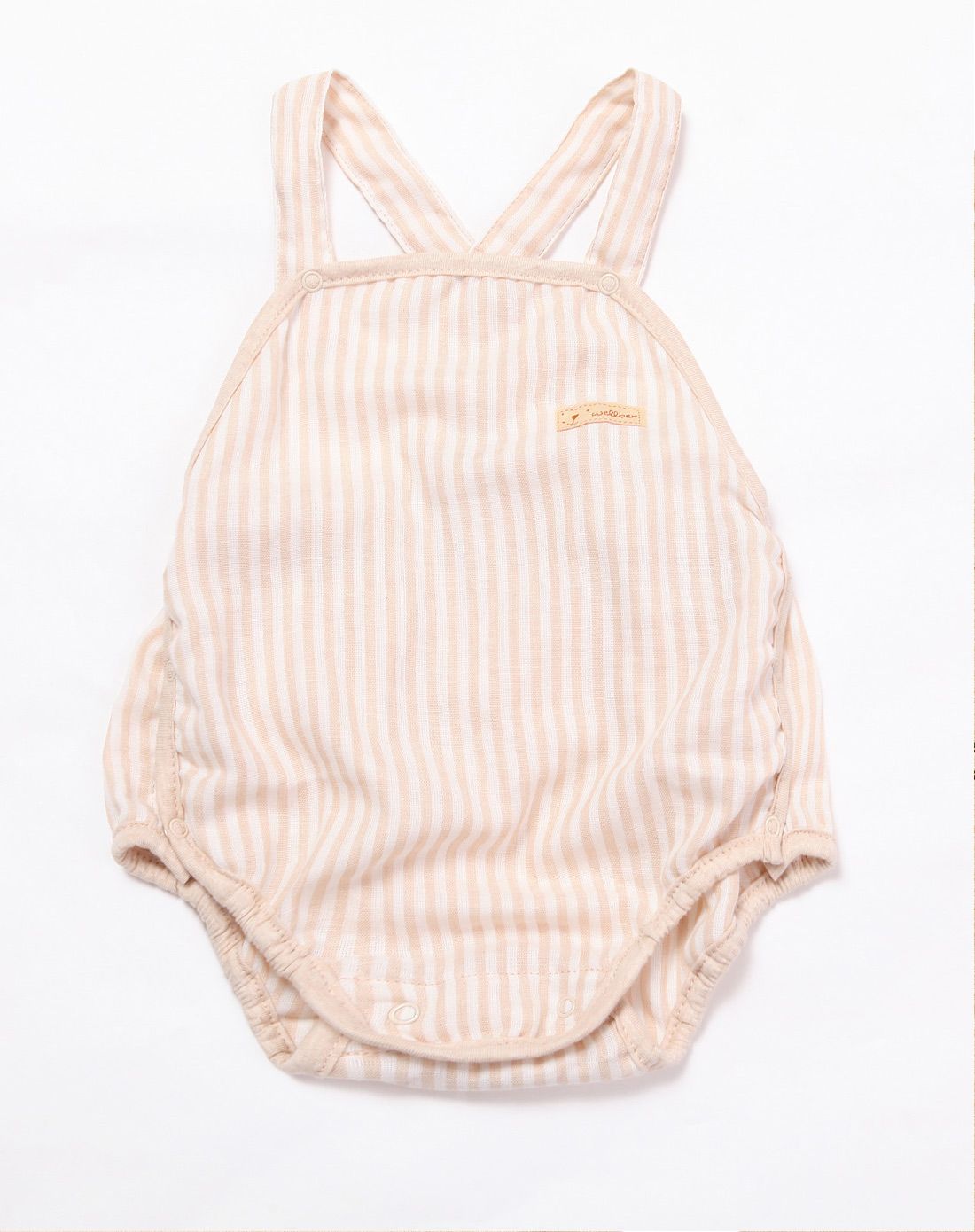 彩棉纱布肚兜式包屁裤