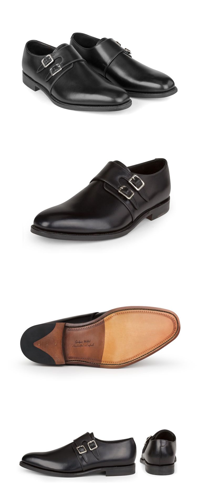 loake男女鞋英国进口黑色手工牛皮商务正装男鞋blackfriars black