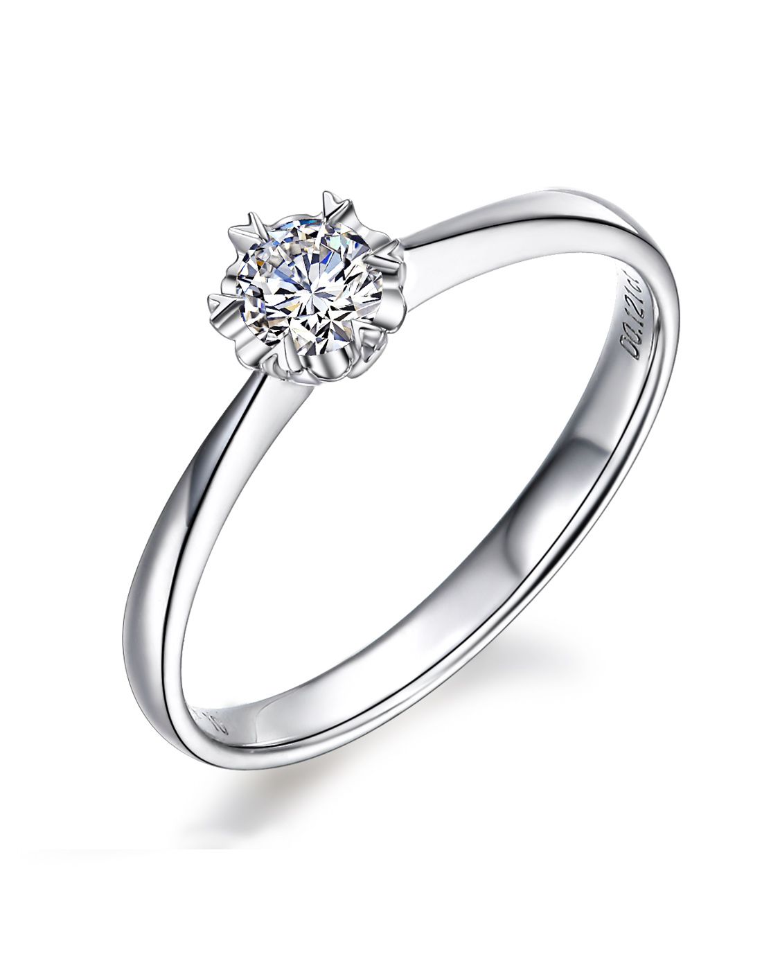 雪公主 张万福18k白金10分钻石女戒