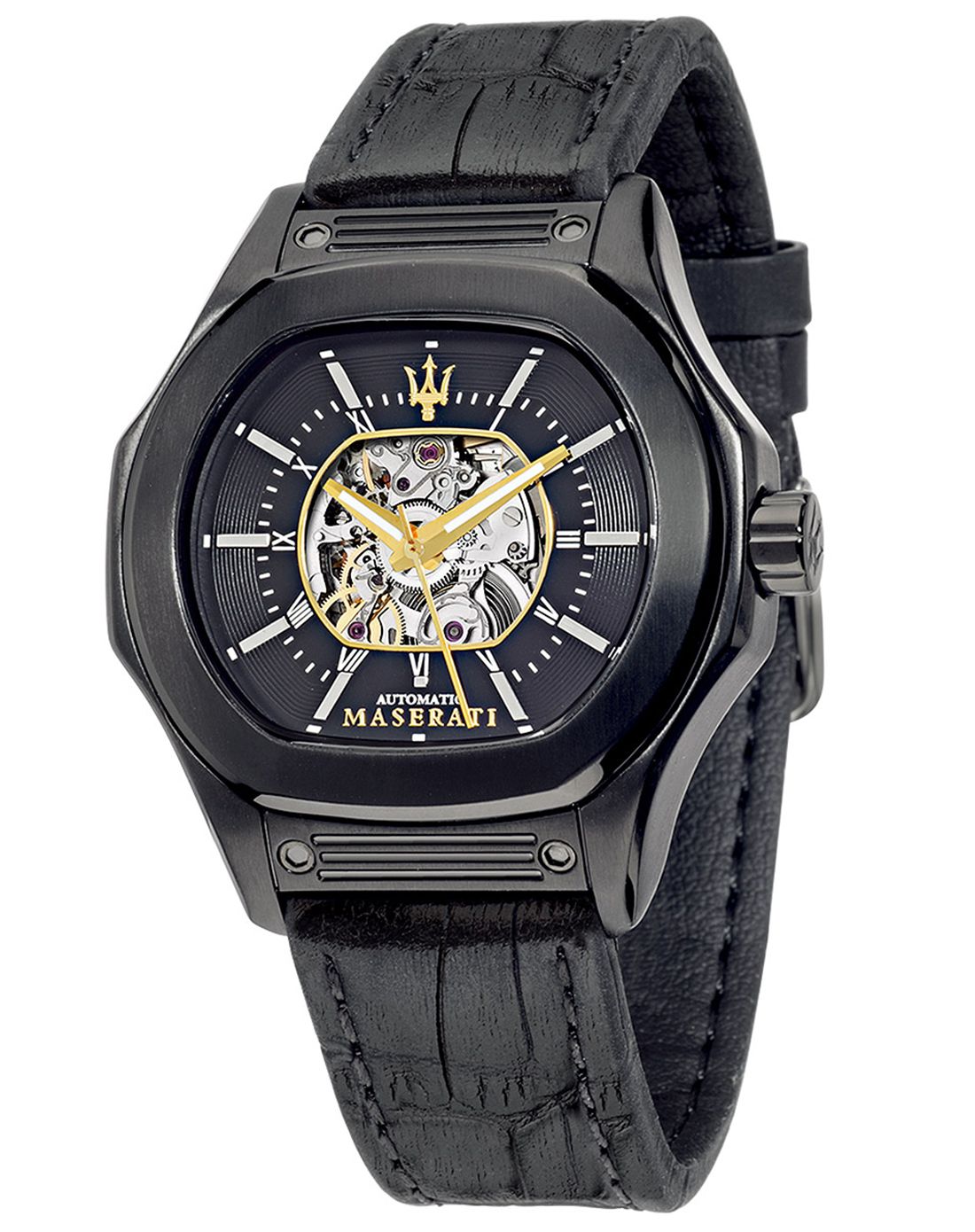 > maserati time 玛莎拉蒂神秘镂空时尚男士机械表r8821116008