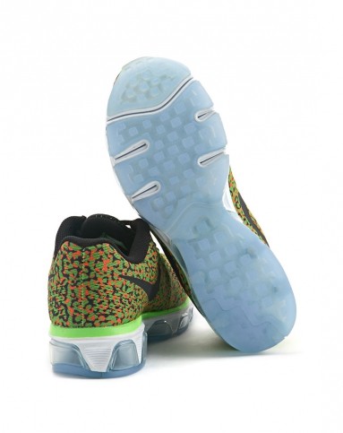 nike运动风尚女款绿色/橙色air max跑步鞋806804-308_唯品会