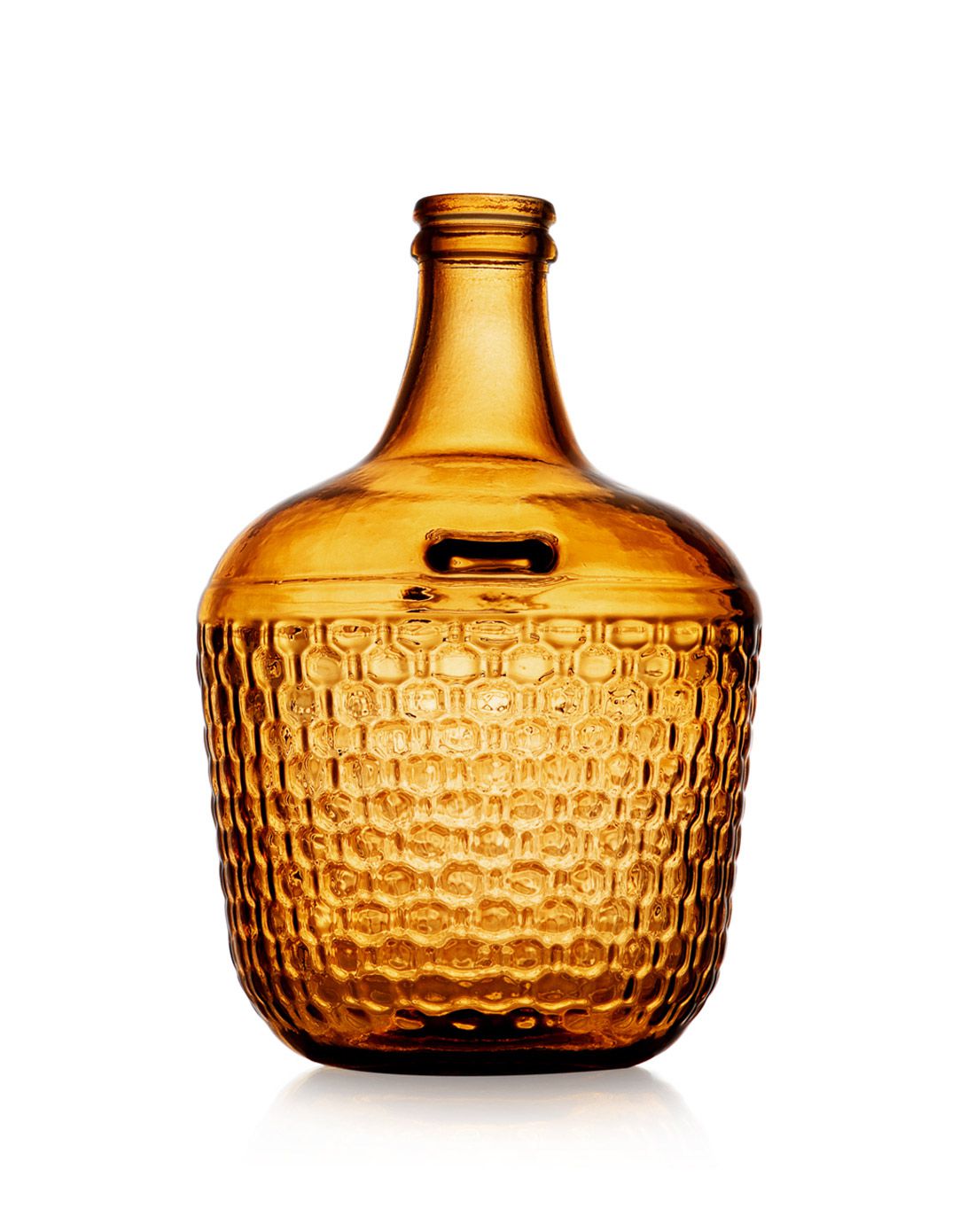 西班牙进口 水波纹玻璃花瓶 大 琥珀色 犹如摇曳闪光的水面