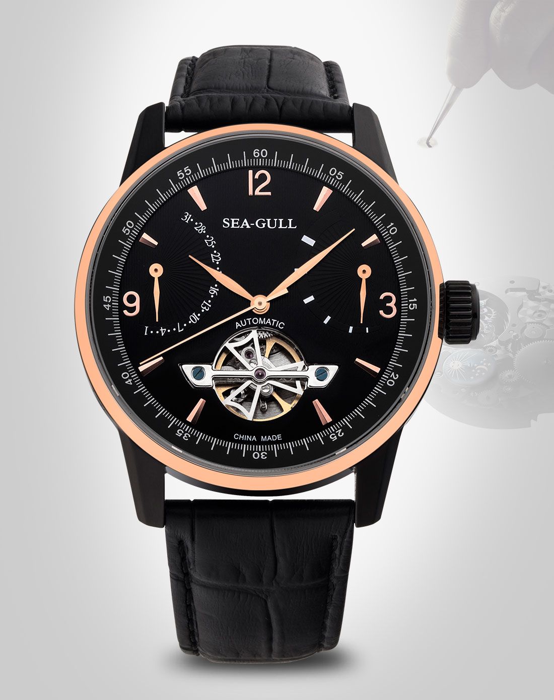 海鸥sea-gull手表专场 > 【网络爆款】时尚飞轮多功能自动机械表219.