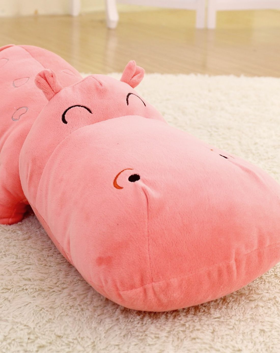 【新款】河马公仔粉色75cm