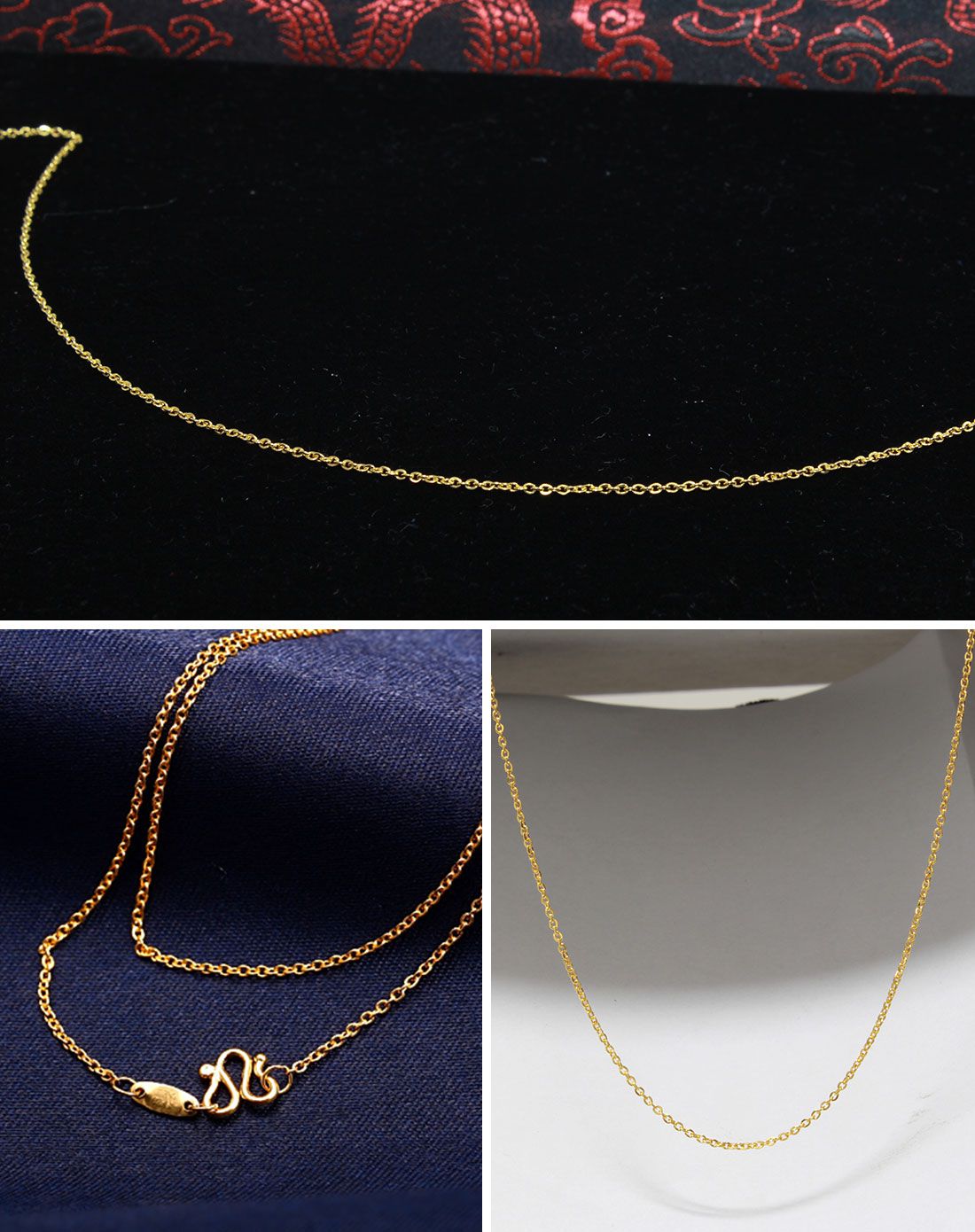 张万福 长相思 足金百搭o字项链w扣