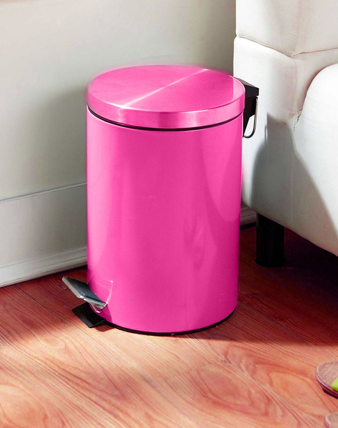 不锈钢防臭垃圾桶(5l-粉色)
