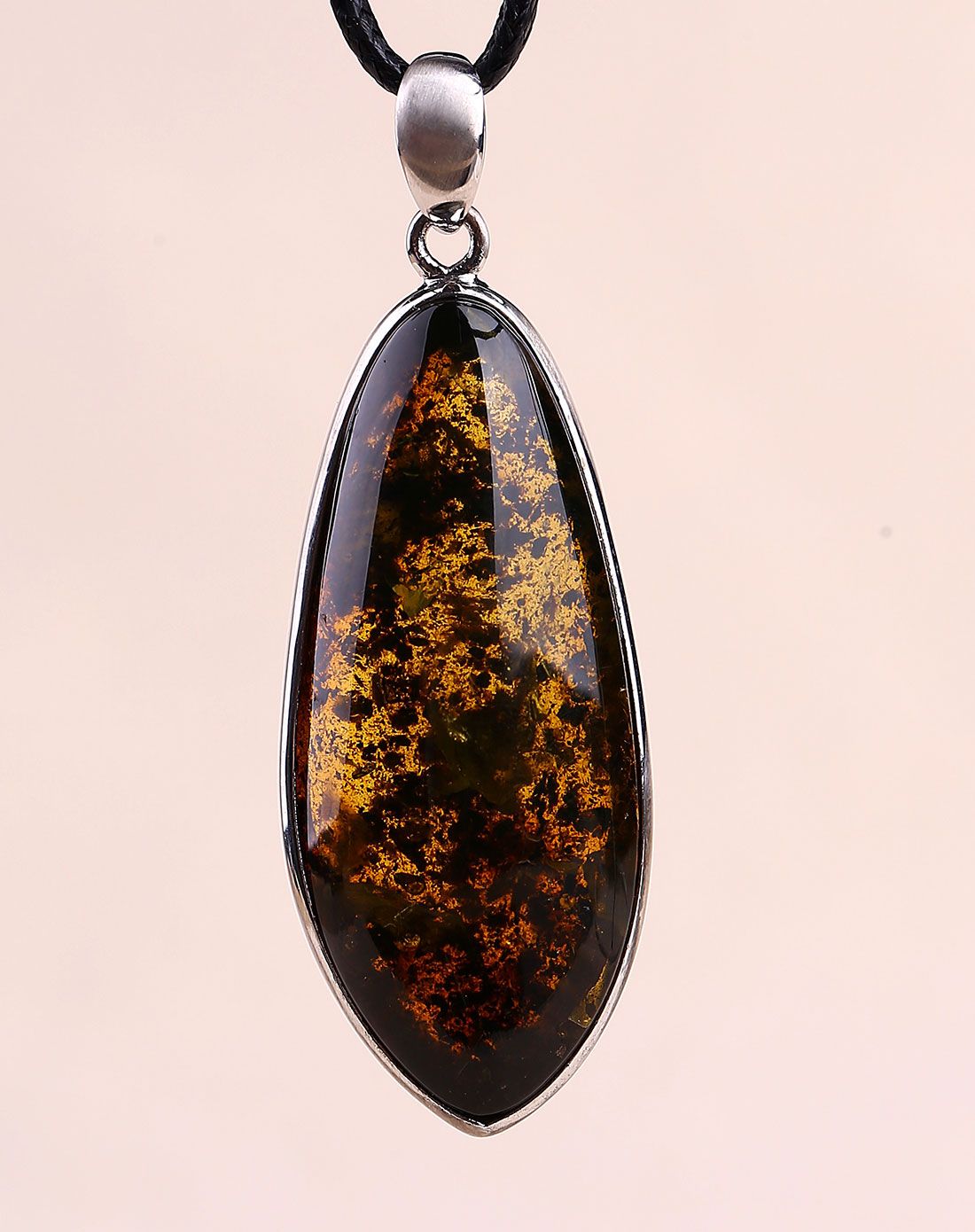 复古精美植物珀吊坠附证书