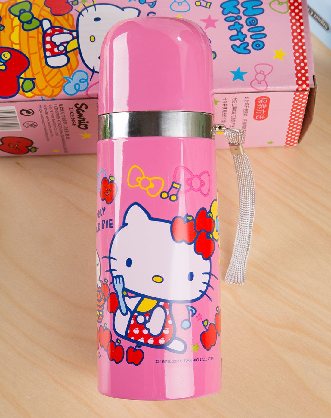 hello kitty凯蒂猫儿童350ml子弹头保温杯桃色