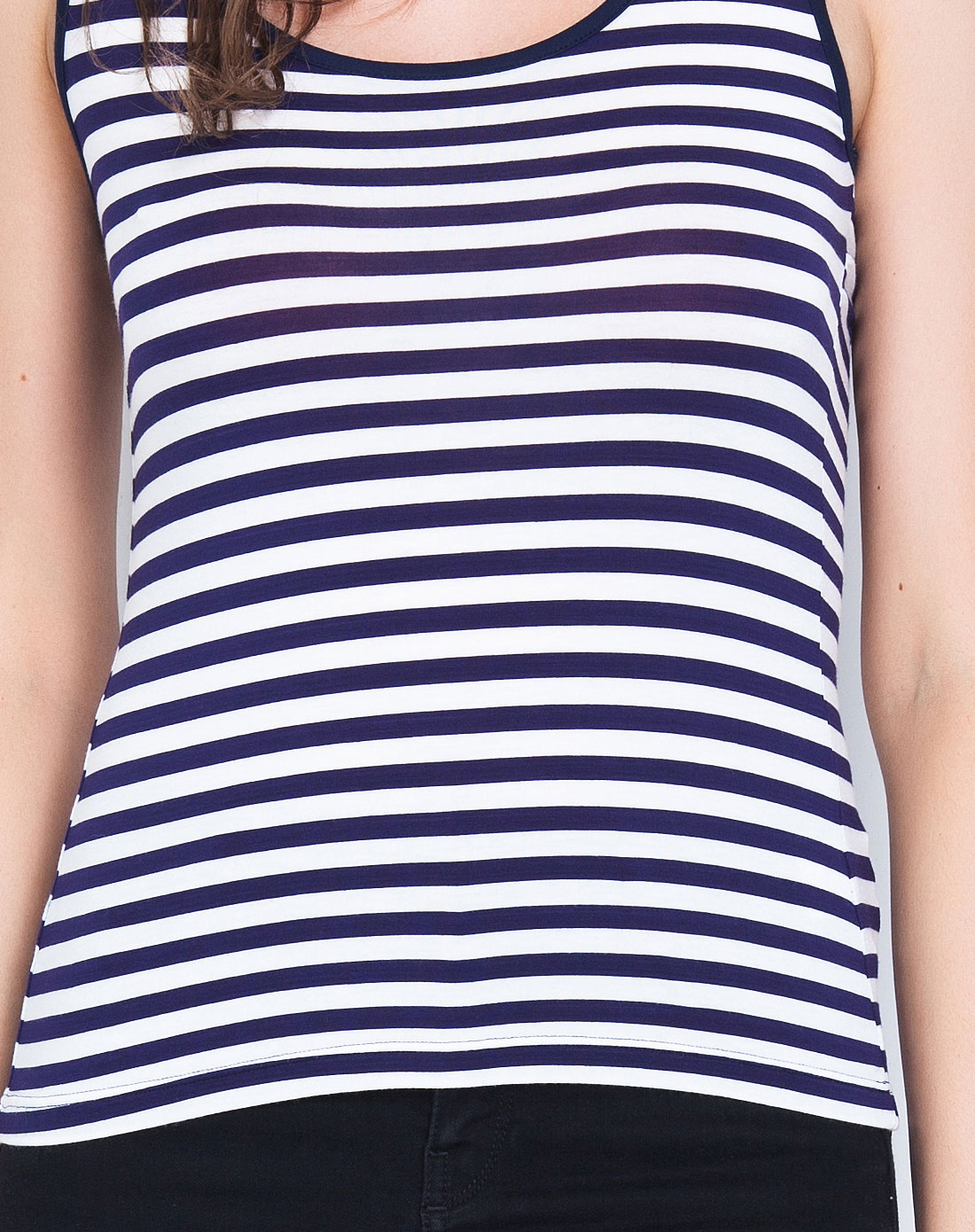 雅婷雅雯内衣女士蓝白条色女背心wz-2164620_唯品会