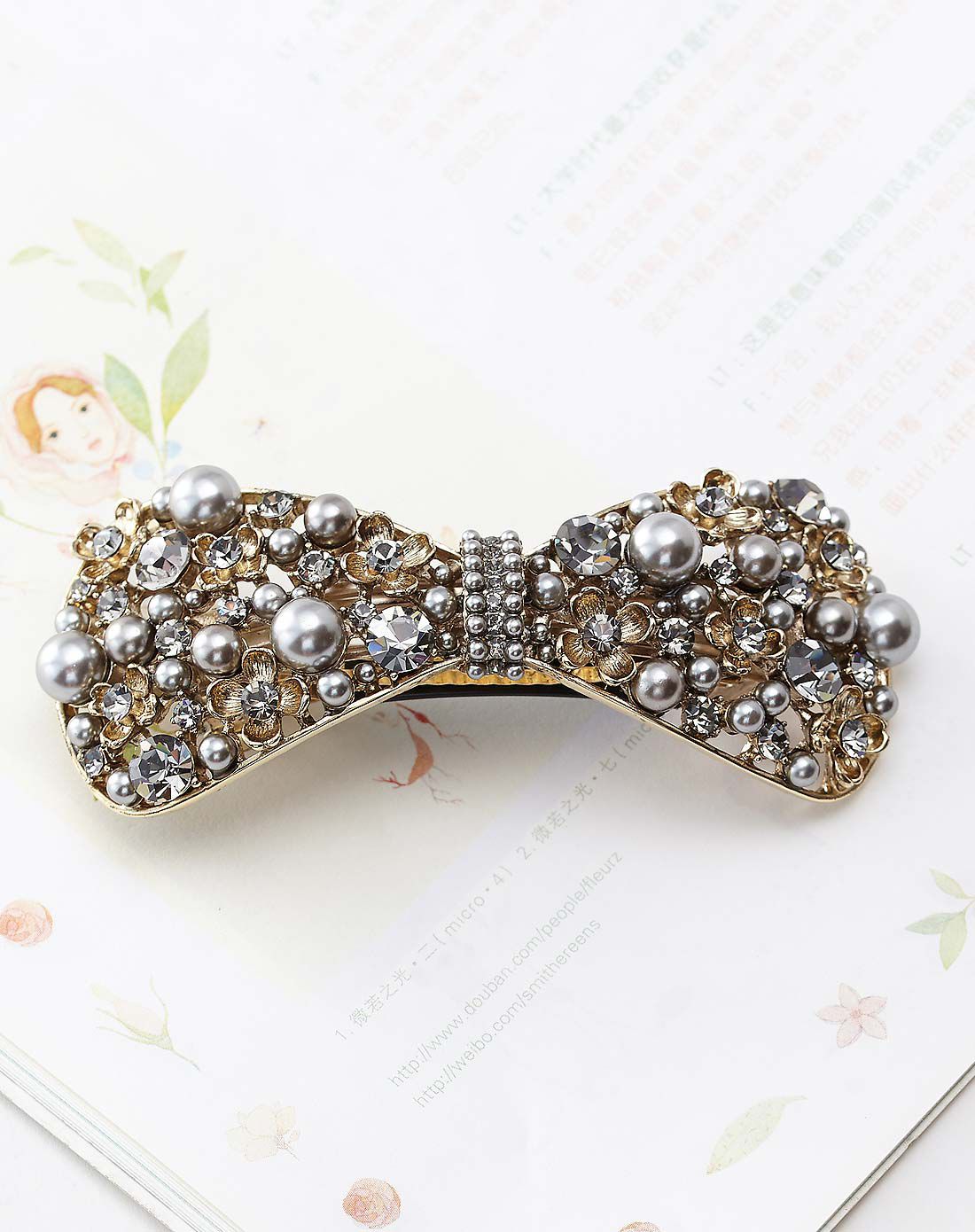 奇美拉 星辰 蝴蝶结合金发夹马尾夹