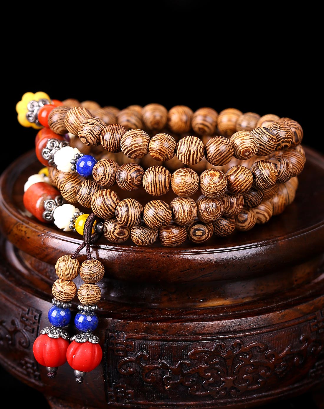 【独家】千事吉祥鸡翅木手链