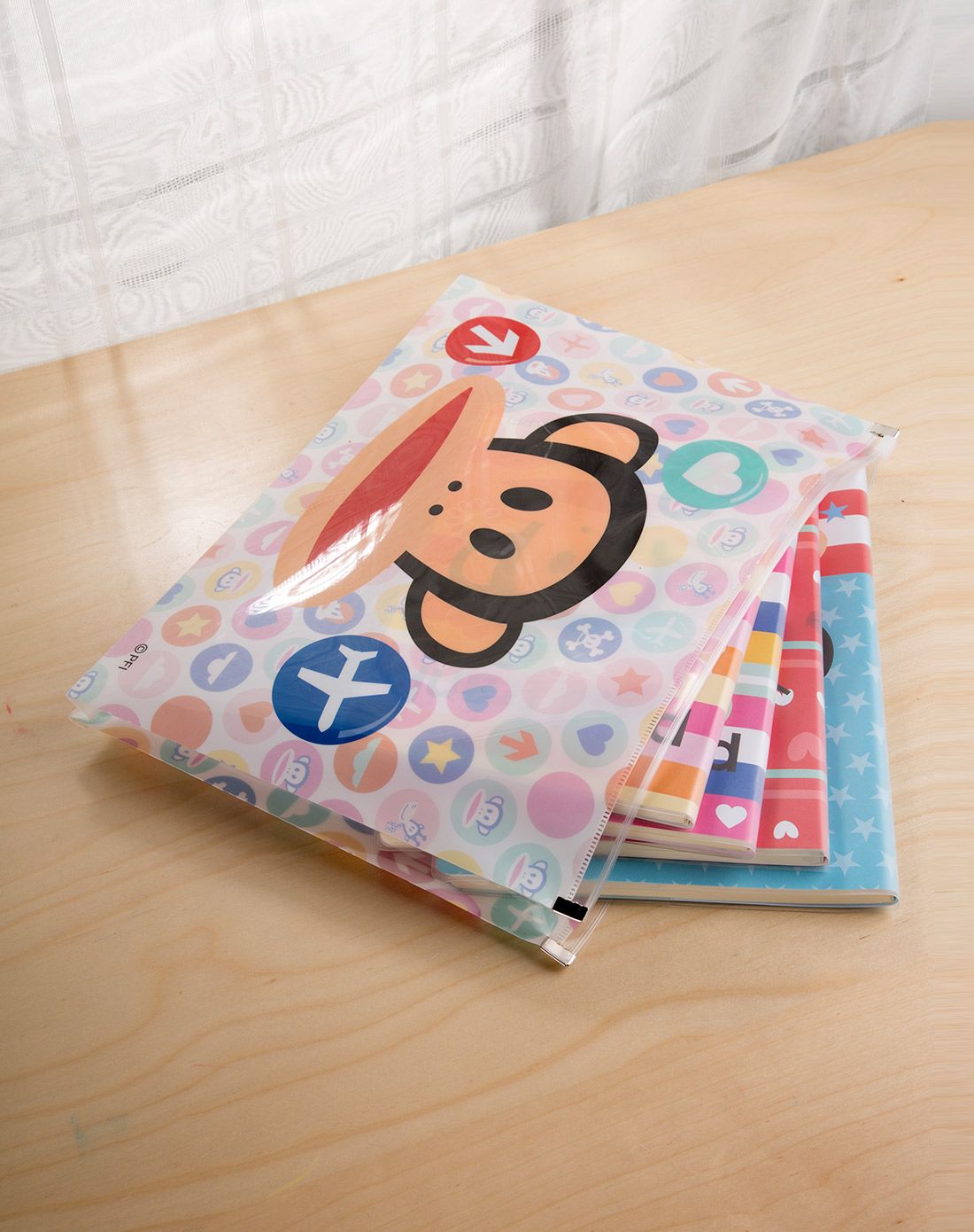 【两件起售】大嘴猴儿童a4拉链袋文件袋2个装-颜色随机