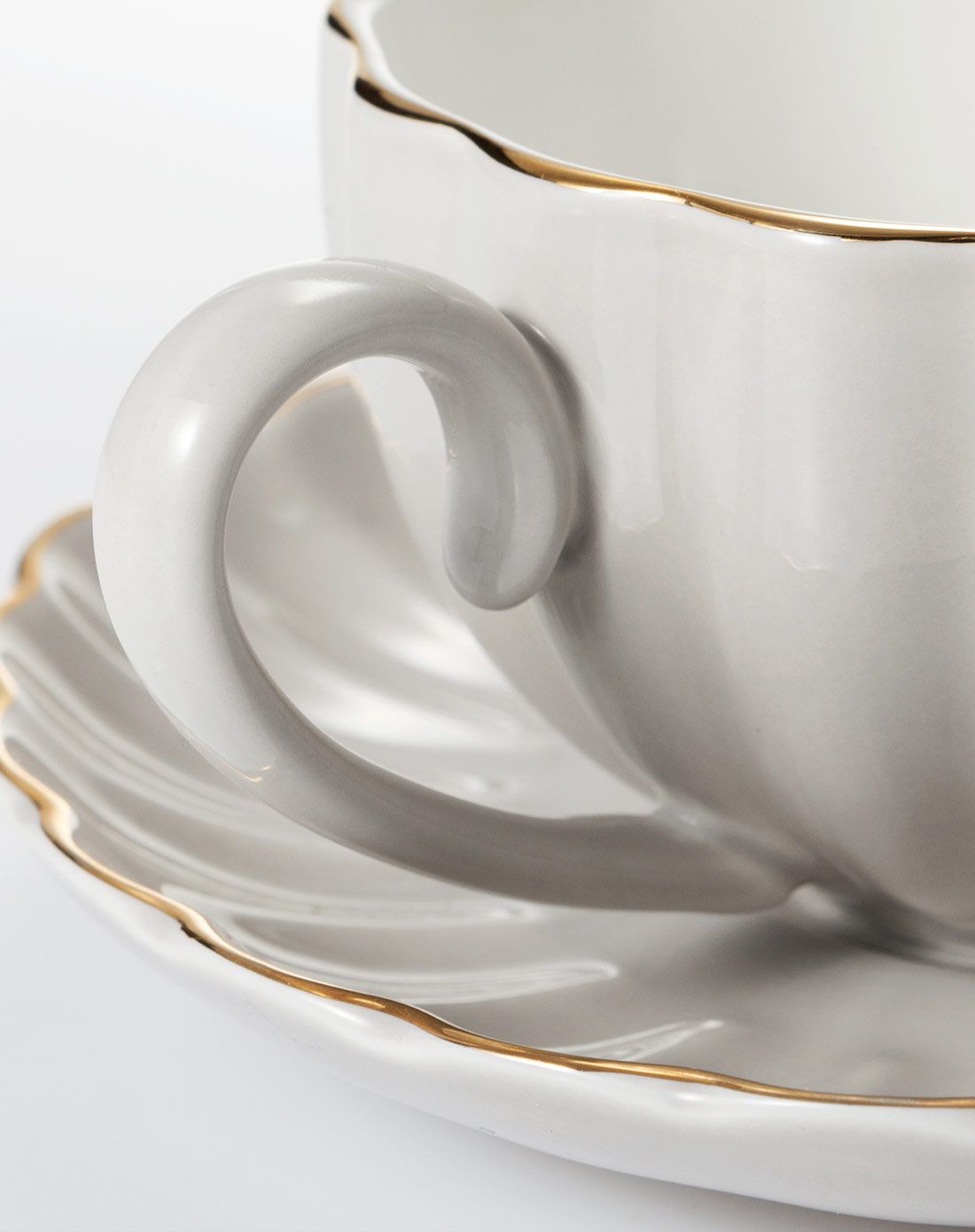 乐优家 南瓜杯碟 灰色 200ml