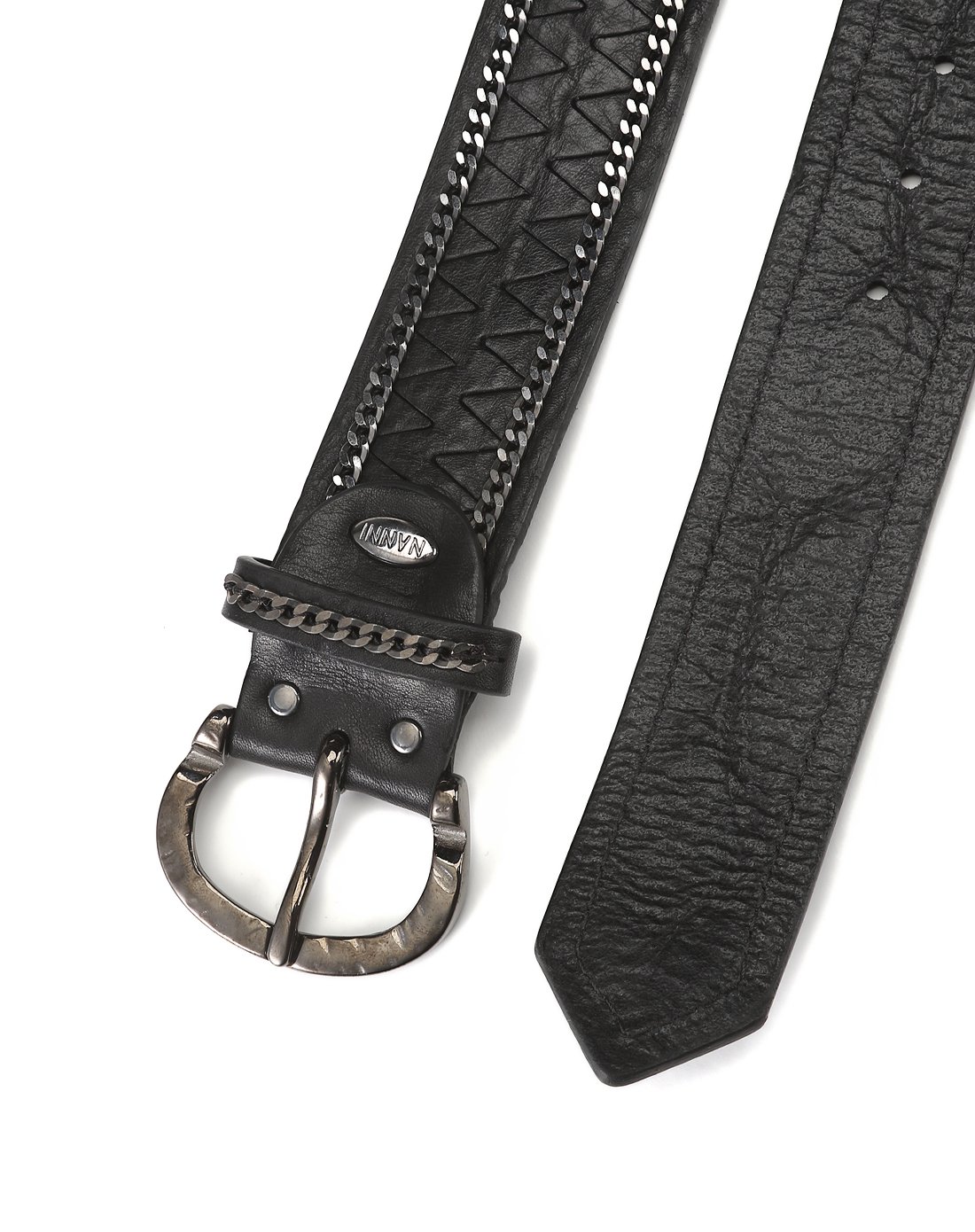 男士意大利秋春牛皮革休闲宽皮带原皮皮带黑色