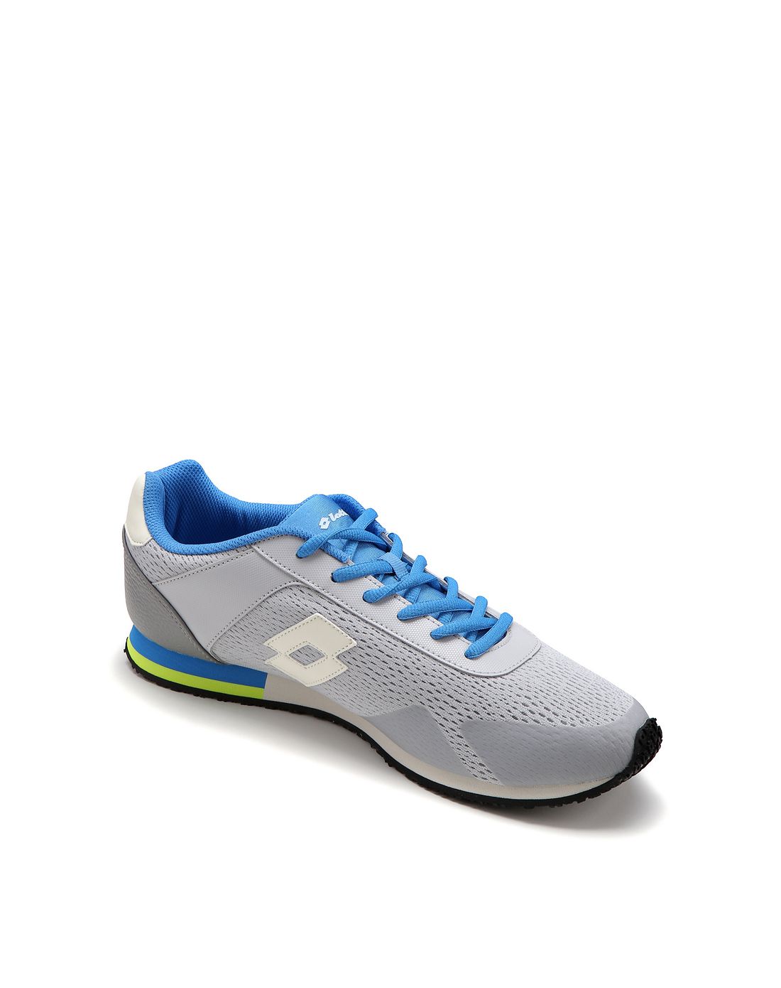 李宁&lotto运动装备专场透气轻便 男款灰配蓝色经典跑鞋ercl011-3