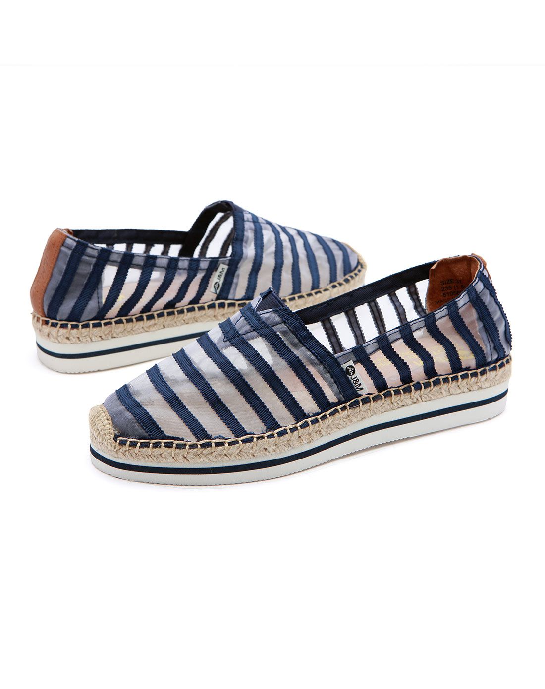 快乐玛丽女鞋条纹镂空厚底休闲鞋