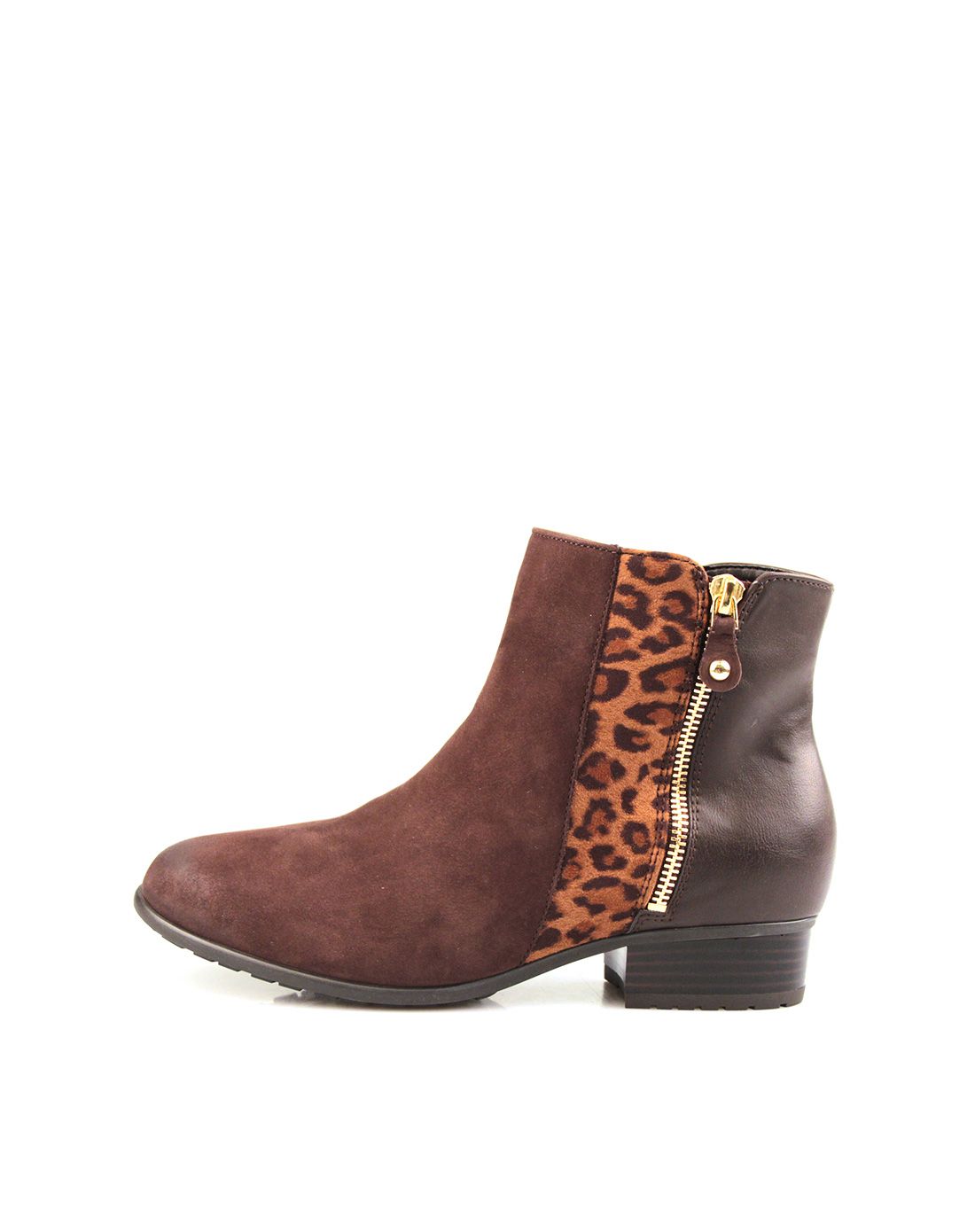 德国进口ara摩卡色正装女矮靴