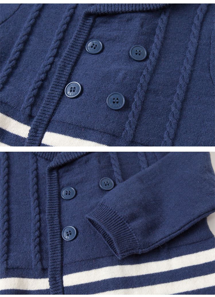 男宝宝海军蓝连体衣