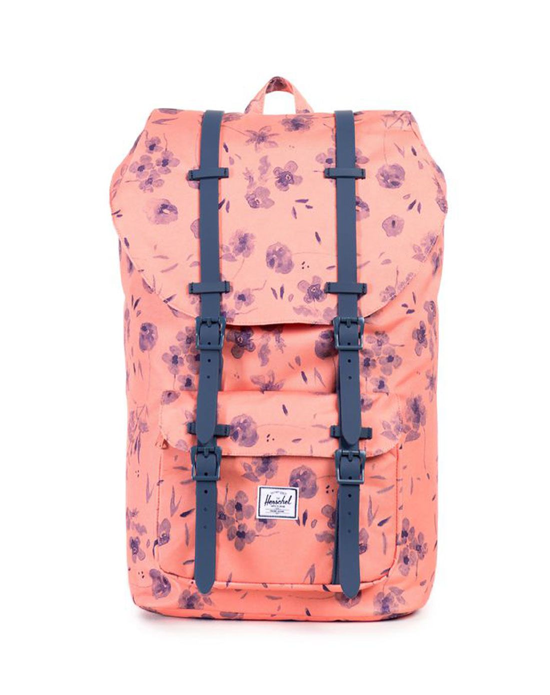 > herschel女款红宝石酒红美洲系列 时尚双肩包