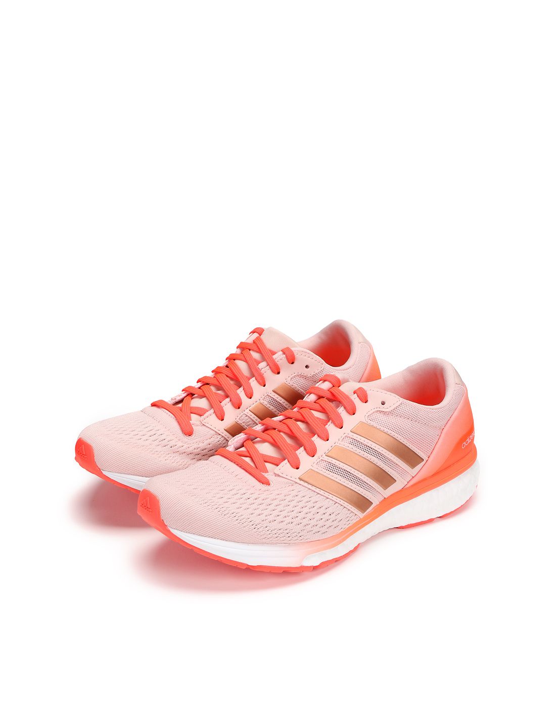 adidas女士鞋服特惠专场adizero 女款粉橙色跑步鞋 跑步系列aq5993