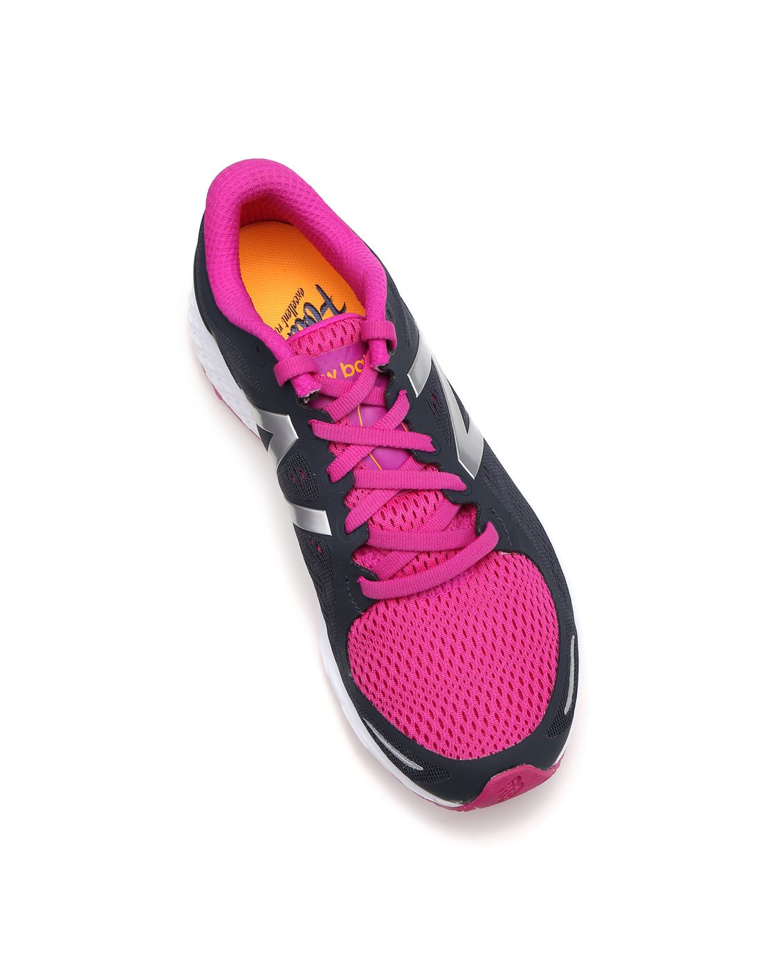 fresh foam 女款玫红色配藏青色运动鞋 透气轻质