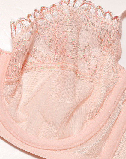 爱慕集团女士内衣专场aimer爱慕女款粉色优雅舒适4/4薄杯文胸(薄纱)am