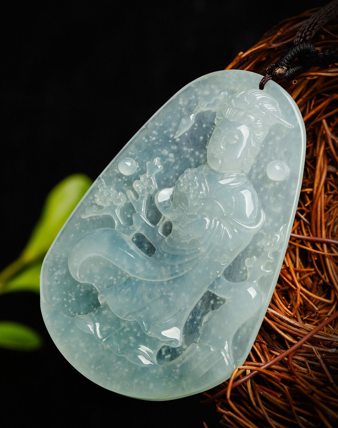 royal gem 冰种翡翠踏雪寻梅吊坠 赠链