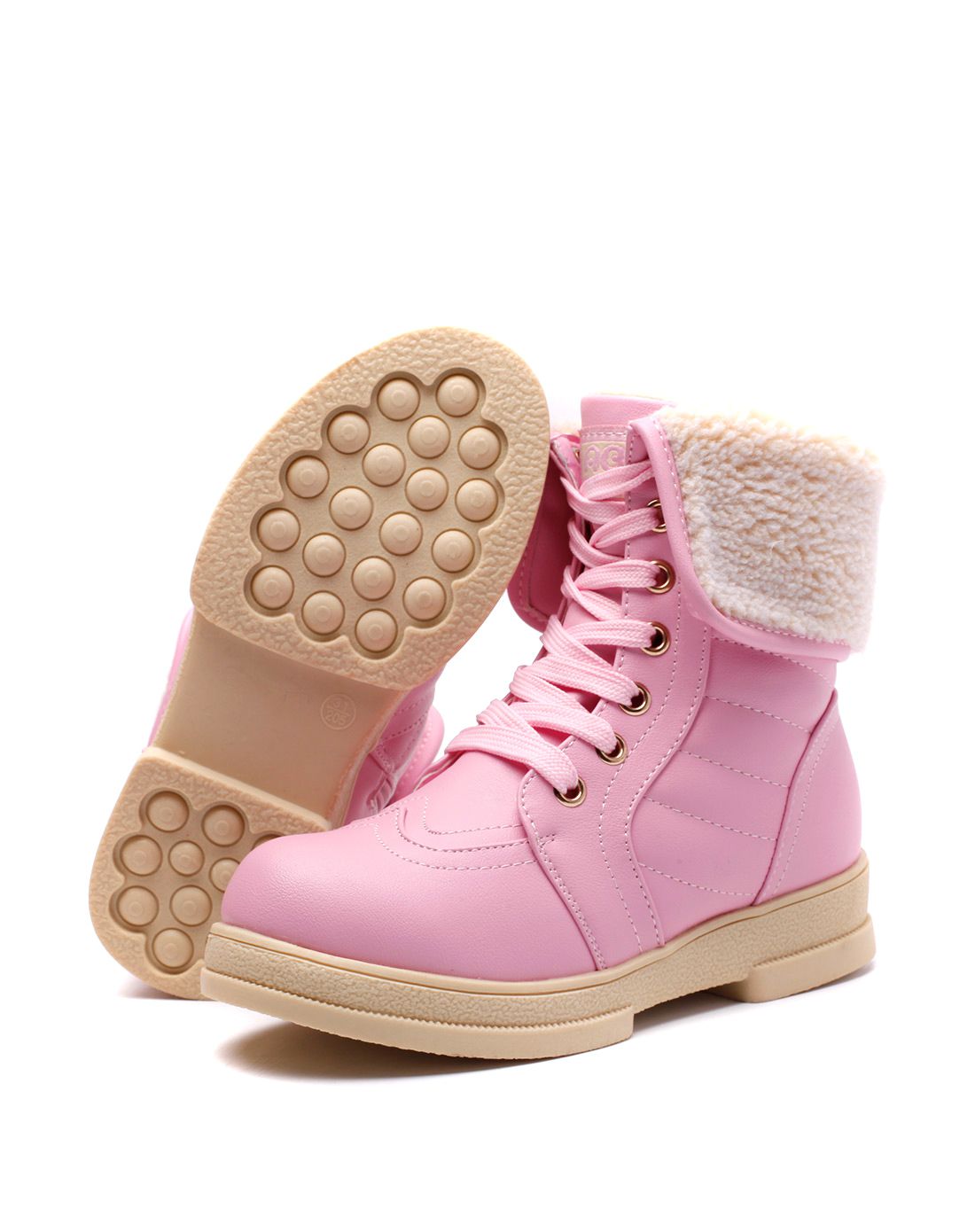 abckids女童鞋专场女中童粉红大棉皮鞋【31-37】p5522221d-6100_唯品