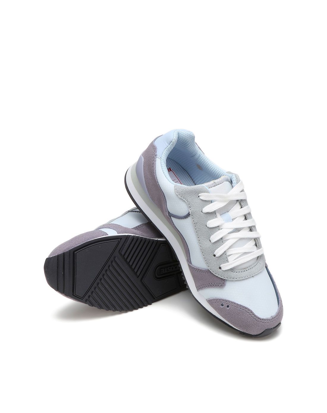 鳄鱼lacoste女士服饰鞋包专场浅蓝/灰紫色时尚运动款休闲鞋子w1212l