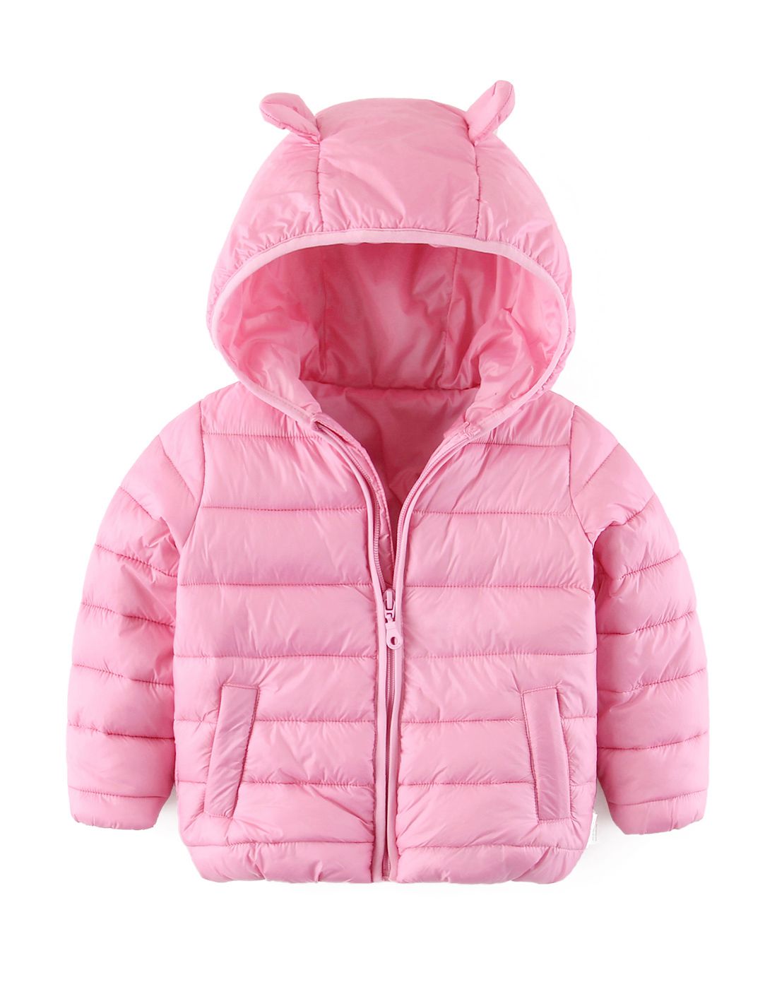 女童粉色羽绒服