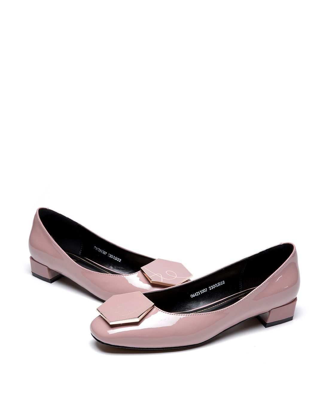 美丽佳人女鞋2016秋季新款低跟浅口圆头方跟百搭休闲单鞋鞋