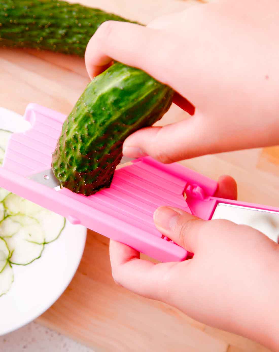 (三件起售)粉色黄瓜美容切片器