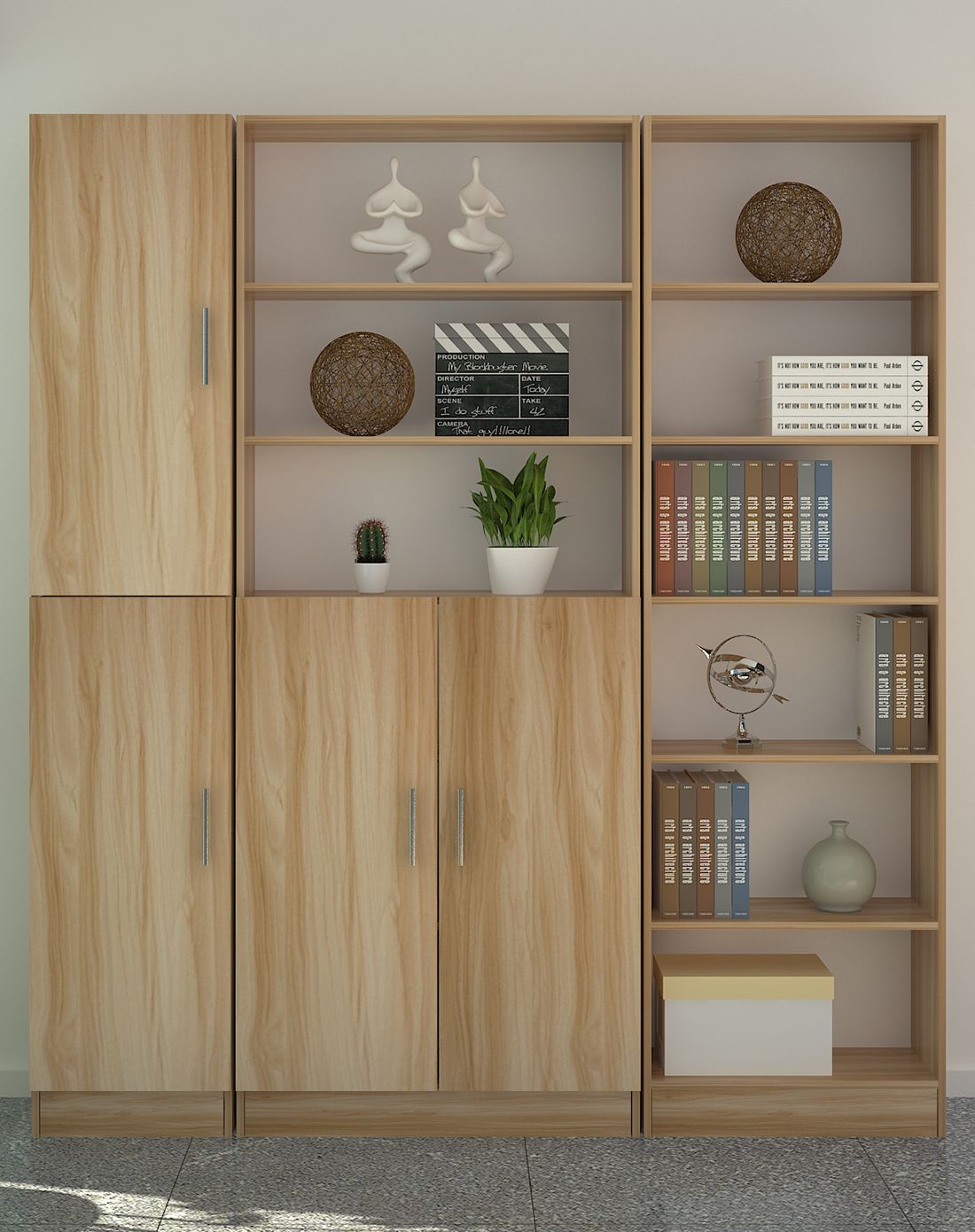 亿家达简约现代书柜书架储物柜无门 60cmyjdh139b_唯品会