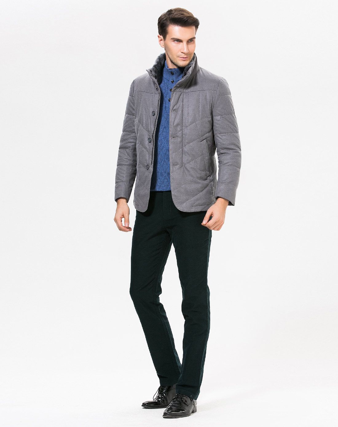deon男式灰色防风保暖羽绒服en0792y06940_唯品会