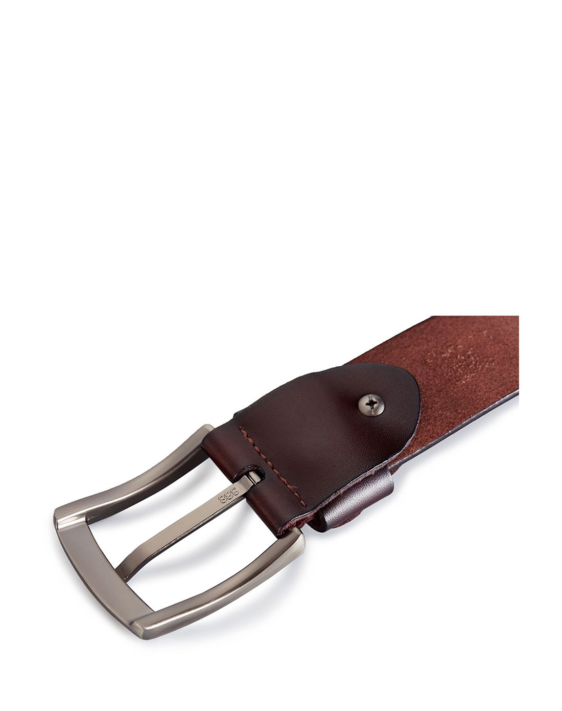 时尚欧美啡色剖层牛皮男款皮带