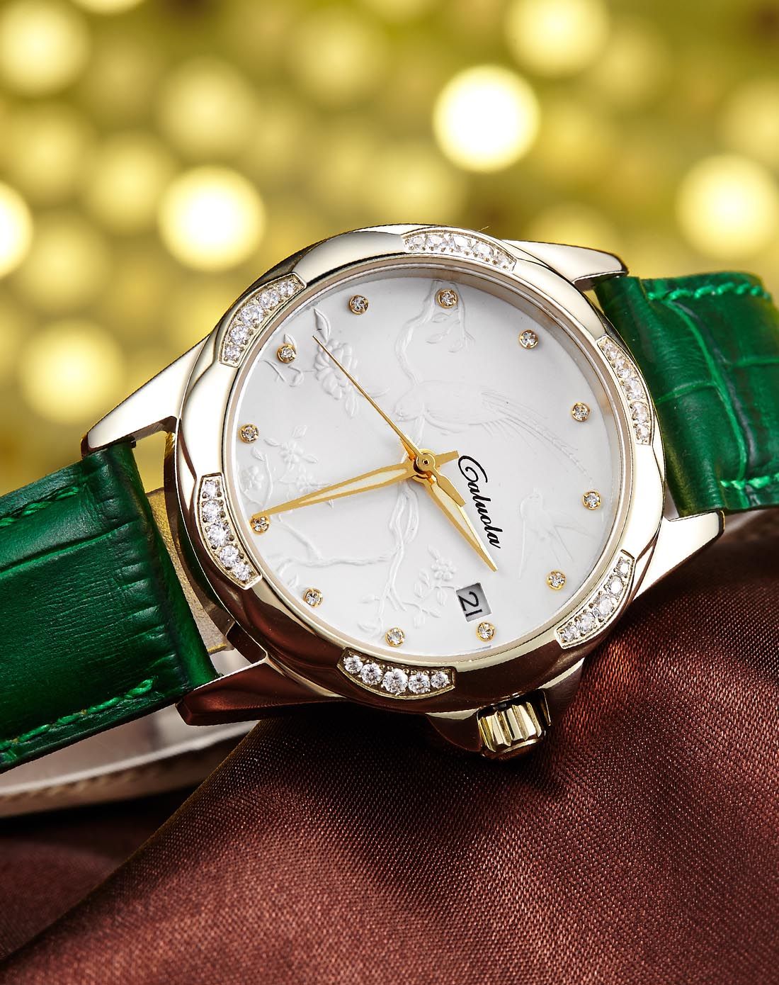 卡罗莱 喜上眉梢浮雕优雅全自动机械女表