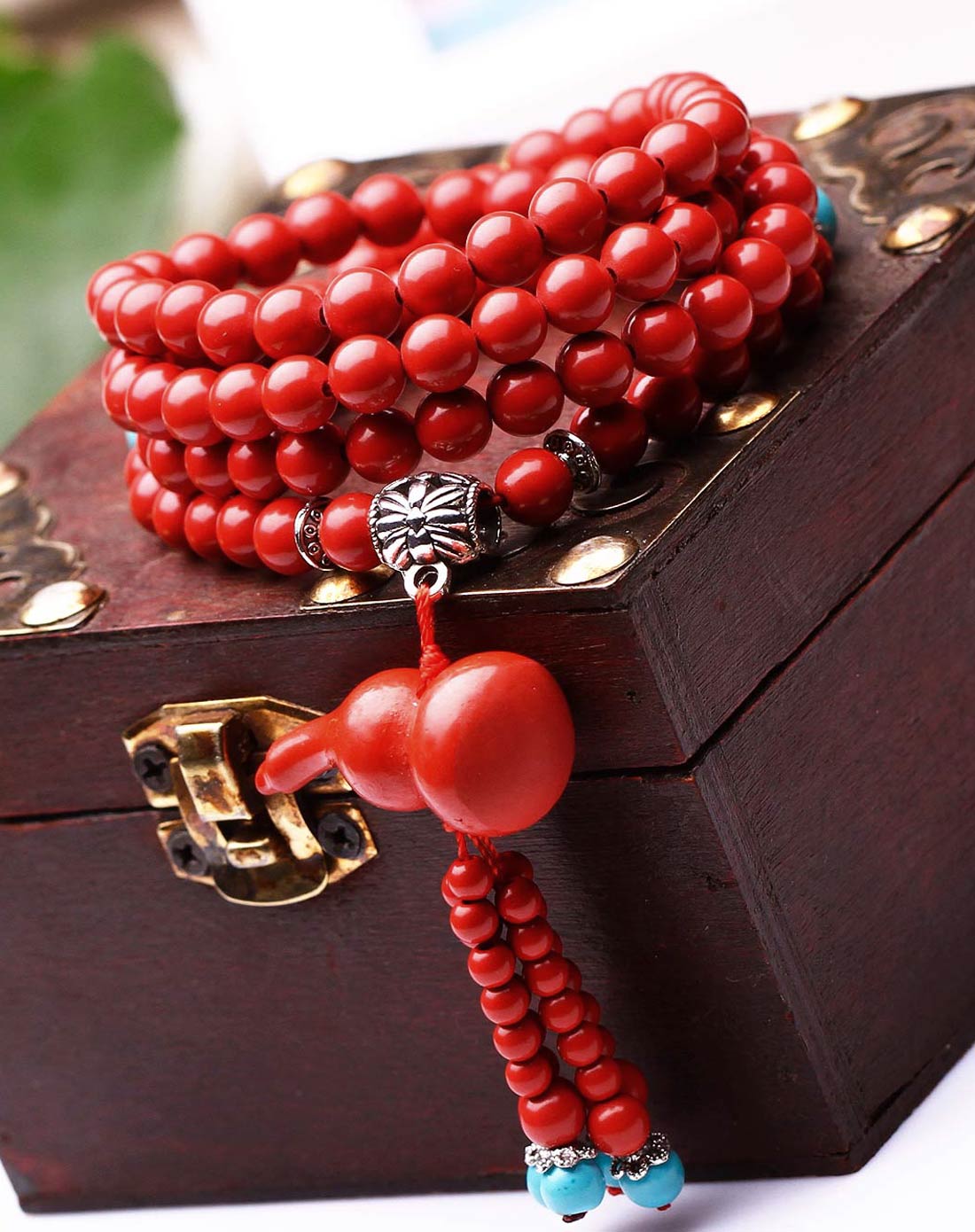 福禄葫芦红朱砂项链珠链(附证书)