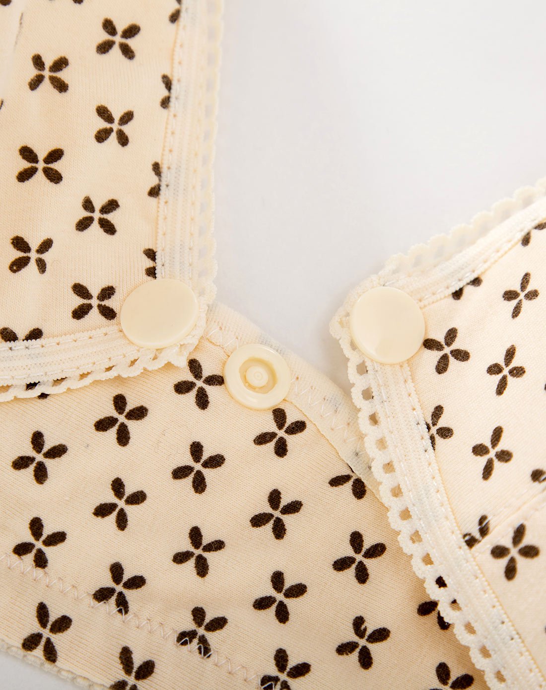 肤色纯棉无钢圈哺乳文胸(单色小花)