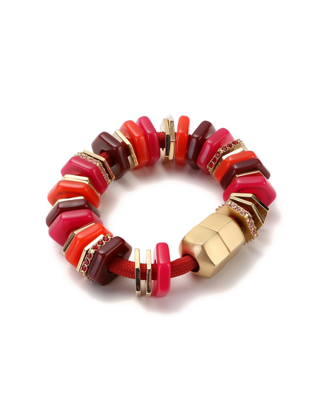 marc by marc jacobs女款红配多色串珠设计时尚手链