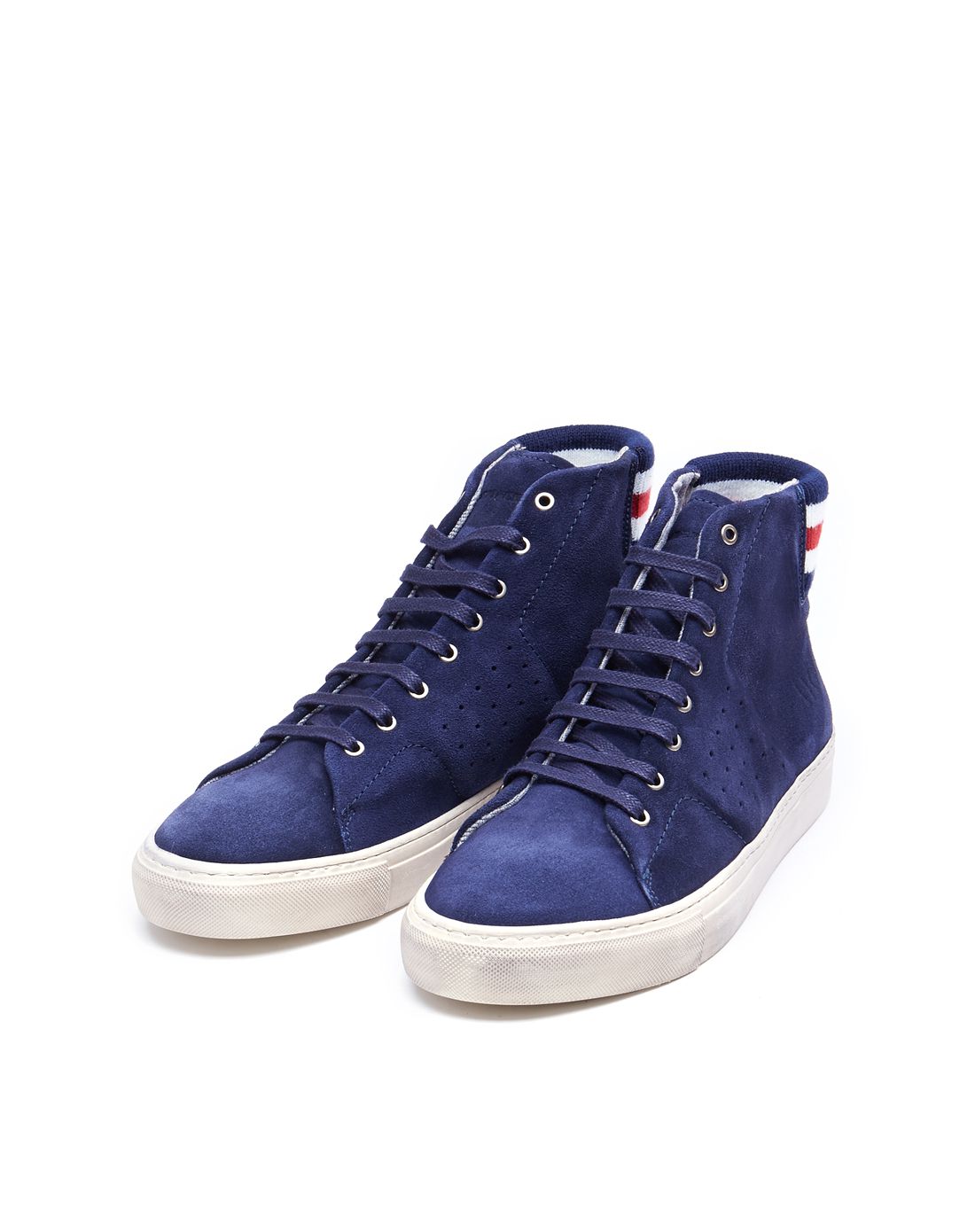 lumberjack男男款海军蓝色反绒皮拼接高帮休闲鞋sm16805-002m02cc001