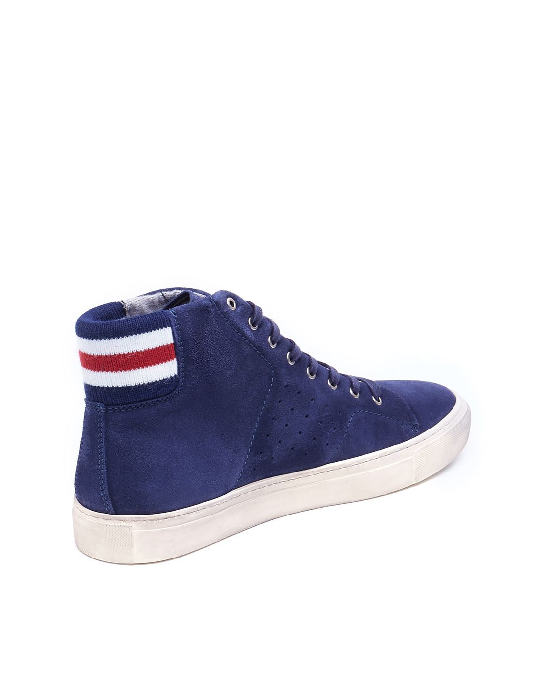 lumberjack男男款海军蓝色反绒皮拼接高帮休闲鞋sm16805-002m02cc001