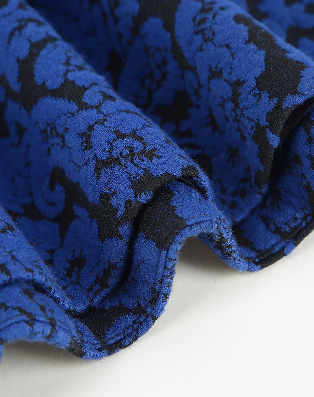 22octobre 蓝色立体印花七分袖衬衫