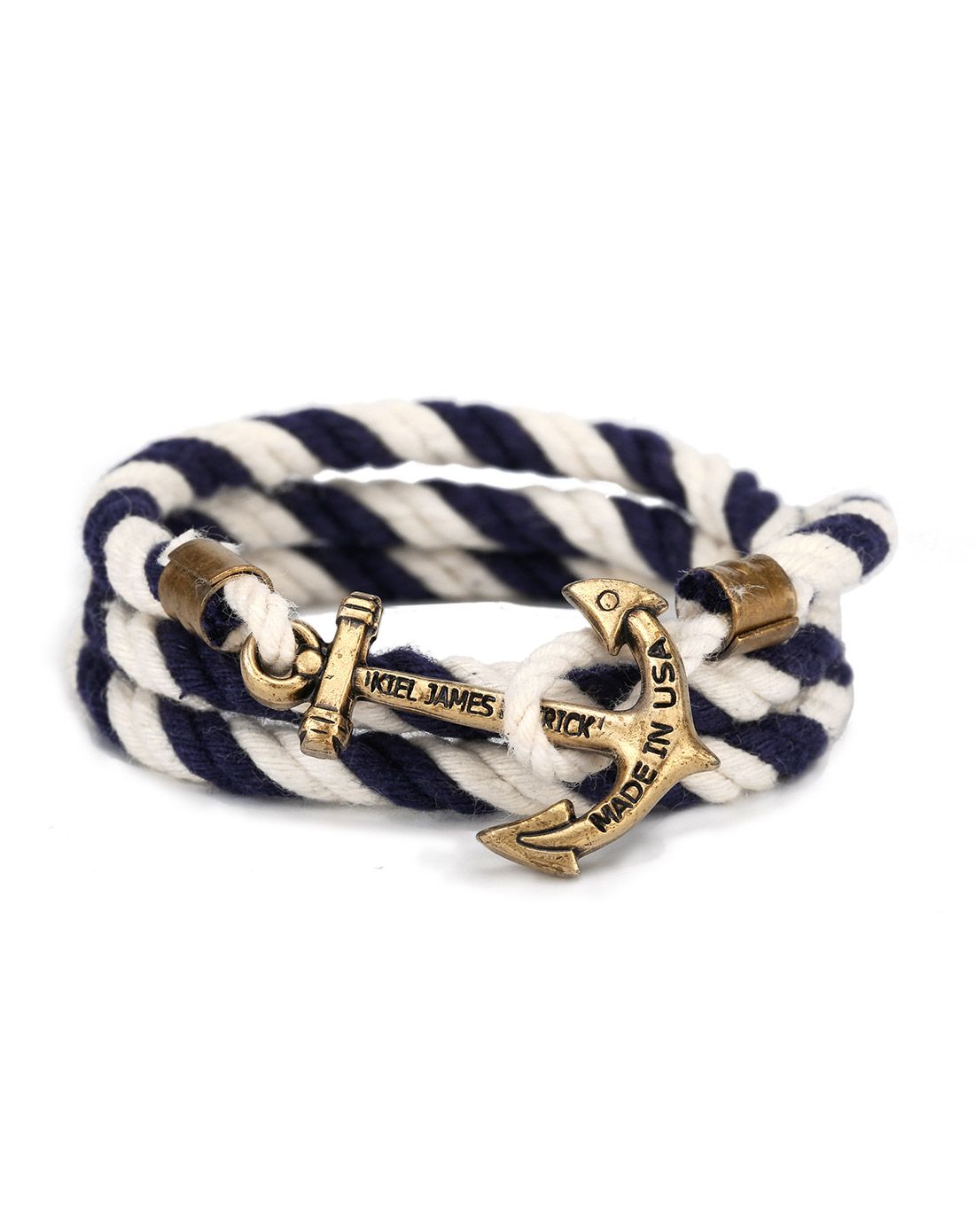 kjp 美国原装进口手工绳棉麻双色手链