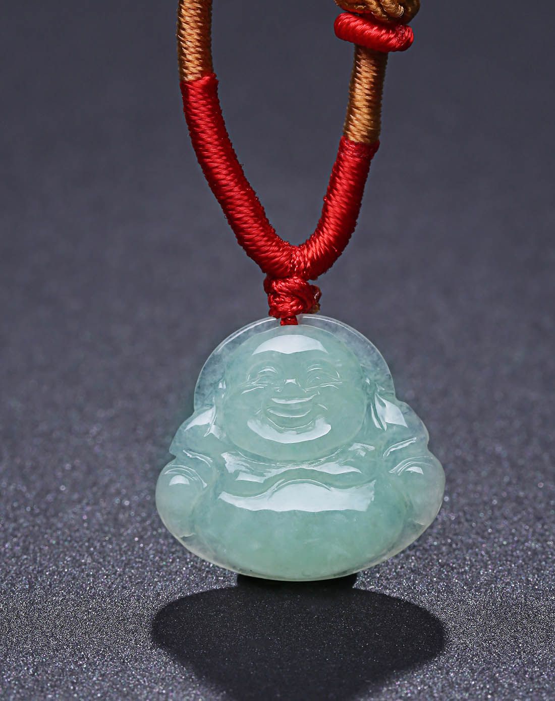 柏诗翠 新款 a货翡翠小佛公吊坠
