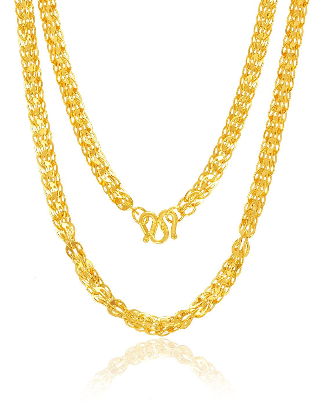 萃华 逐凤 足金黄金项链 凤尾链 计价 约9.2克